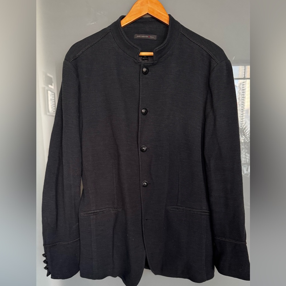 John Varvatos black Textured Blazer - size 42